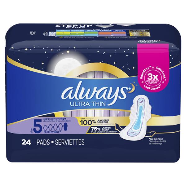Always Maxi Extra Heavy Overnight Pads- Size 5 : Amazon.com: Always ...