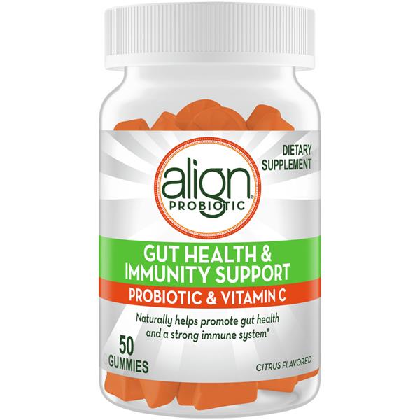 Align Energy & Immune Prebiotic + Probiotic Supplement Gummies, Citrus