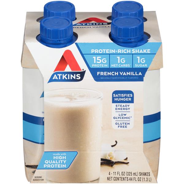 Atkins French Vanilla Shakes 4Pk HyVee Aisles Online Grocery Shopping