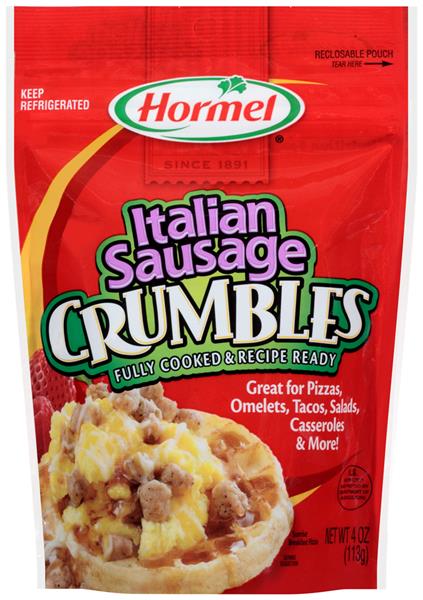 Hormel Italian Sausage Crumbles 4 oz. ZIP-PAK | Hy-Vee Aisles Online ...