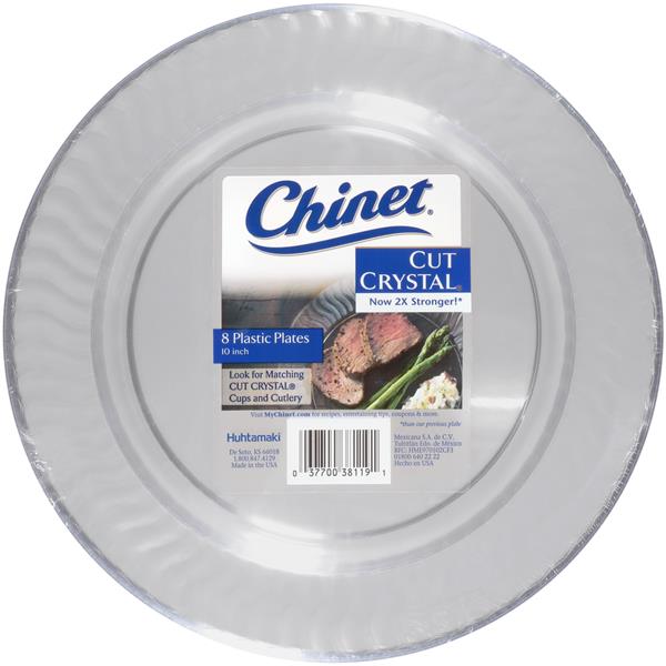 Cut Crystal 10" Plastic Plates 8 ct Pack HyVee Aisles Online