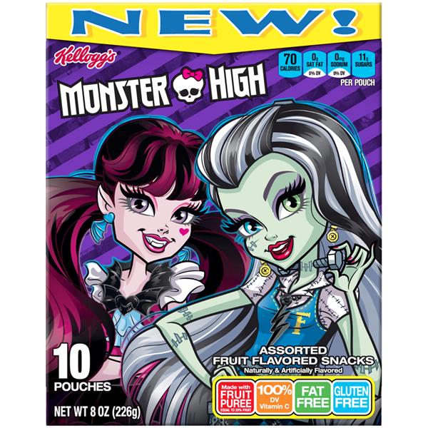 仲良しドクロ♡ハートタルト☆ハロウィン Kellogg's Monster High Assorted Fruit Flavored Snacks 10Ct | Hy