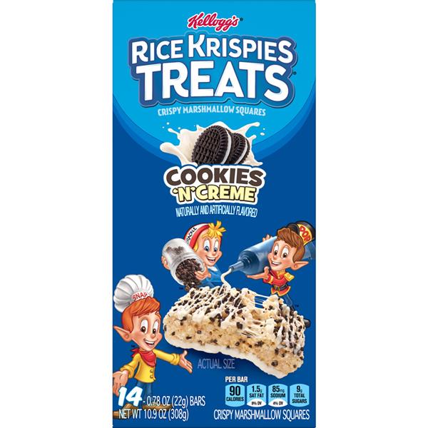 Kellogg's Rice Krispies Treats Cookies 'N' Creme Crispy Marshmallow Squares 140.78 oz. Packs