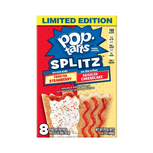 Pop-Tarts Splitz Frosted Strawberry Drizzled Cheesecake 8Ct | Hy-Vee ...