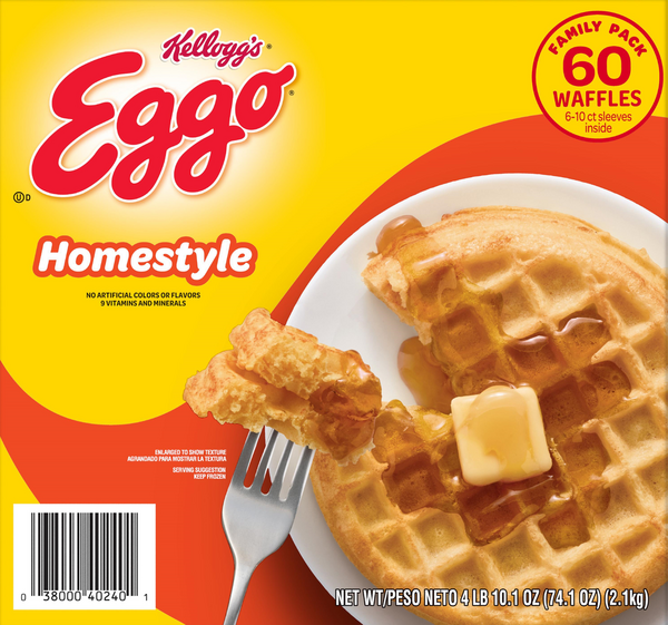 Kellogg S Eggo Homestyle Waffles 60 Ct Hy Vee Aisles Online Grocery Shopping