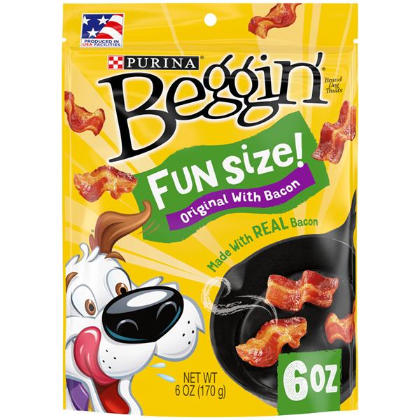 beggin bacon dog treats