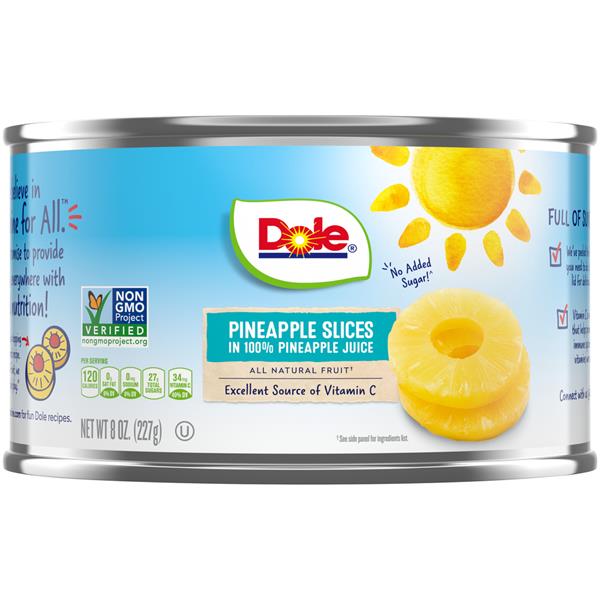 Dole Pineapple Slices In 100 Pineapple Juice Hy Vee Aisles Online Grocery Shopping 5616