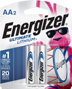 Energizer Ultimate Lithium AA Batteries, 2 Pack