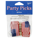 US Flag Wood Picks, Party Picks