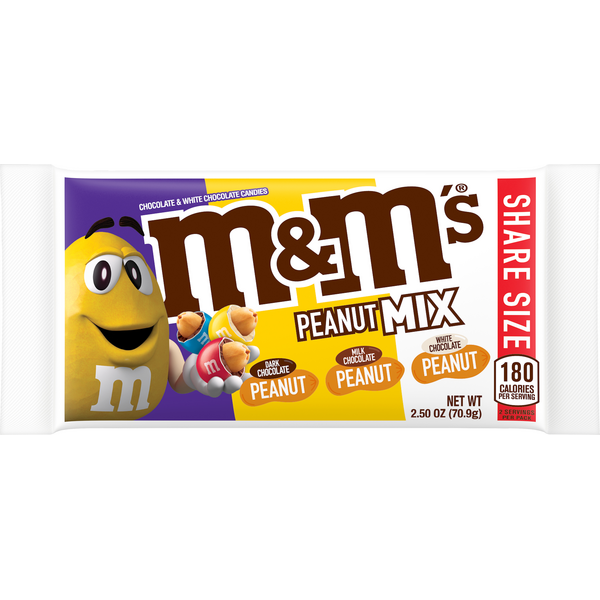  M&M'S Classic Mix Chocolate Candy Share Size Pack, 2.5 oz (18  Count) : Grocery & Gourmet Food