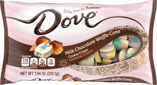 DOVE PROMISES Milk Chocolate Waffle Cone Cookie Crisps Easter