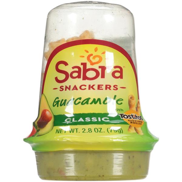 Sabra Snackers Classic Guacamole with Tostitos Rolls! Tortilla Chips