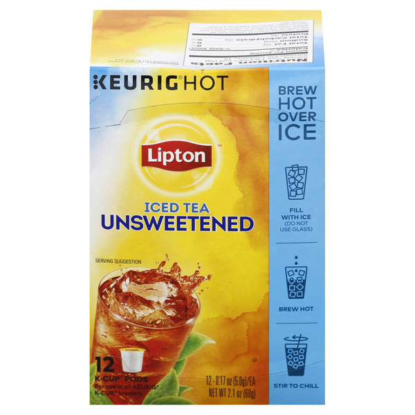 Lipton Iced Tea Unsweetened K Cup Pods Hy Vee Aisles Online