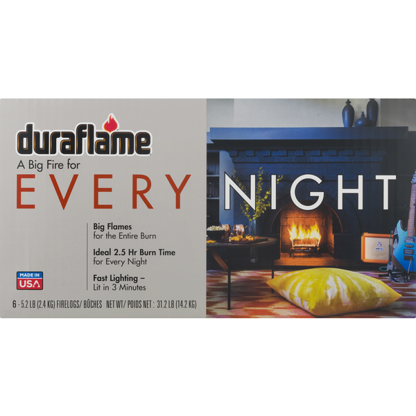 Duraflame Firelogs, Every Night 6-5.2 Lb Logs | Hy-Vee Aisles Online  Grocery Shopping