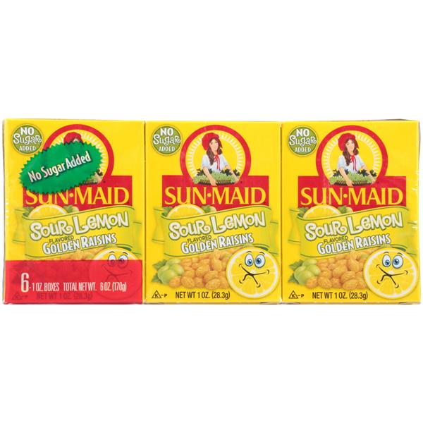 SunMaid Sour Lemon Flavored Golden Raisins 6Ct HyVee Aisles Online