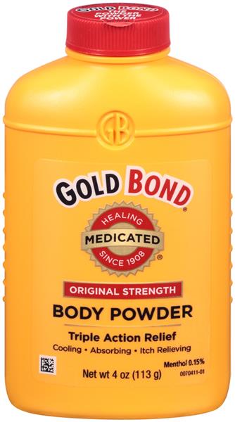 Gold Bond Original Strength Medicated Triple Action Relief Body Powder ...