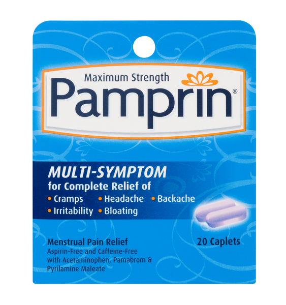 Pamprin - Pamprin Menstrual Pain Relief, Cramp, Maximum Strength, Caplets  (16 count), Shop