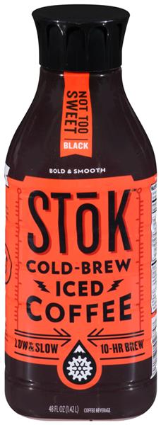 Stok Not Too Sweet Black Cold Brew Iced Coffee Hy Vee Aisles Online Grocery Shopping