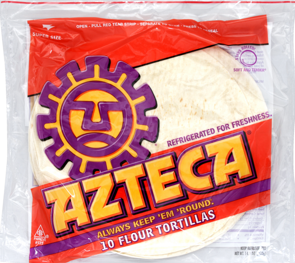 Azteca Super Size Flour Tortillas 10Ct HyVee Aisles Online Grocery