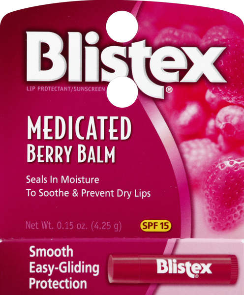 Blistex Lip Protectant/Sunscreen, Medicated, Berry Balm, Spf 15 | Hy ...