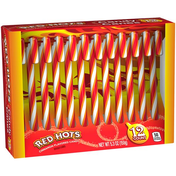 Red Hots Cinnamon Candy Canes 12 Ct HyVee Aisles Online Grocery Shopping