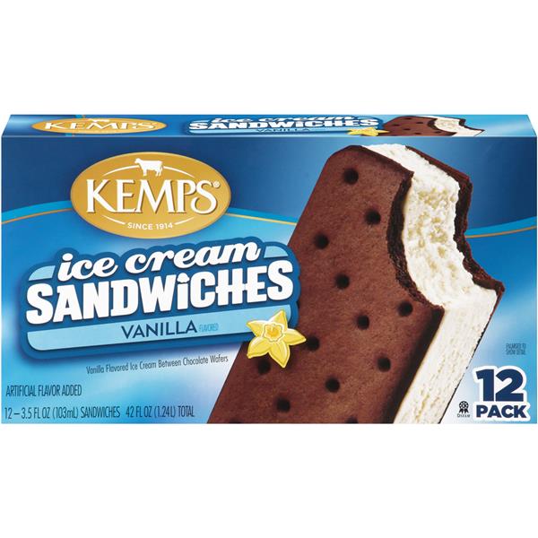 Kemps Vanilla Flavored Ice Cream Sandwiches 12Ct HyVee Aisles Online