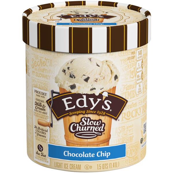 Edy's Slow Churned Chocolate Chip Light Ice Cream | Hy-Vee Aisles ...