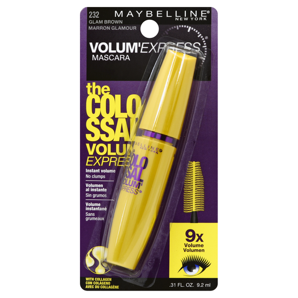 Maybelline The Volum' Express Washable Mascara, Glam Brown | Aisles Grocery Shopping