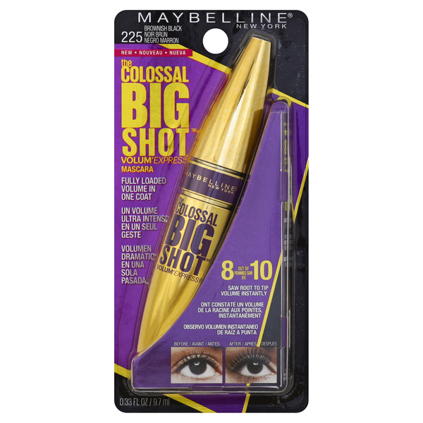 Maybelline New York Volum' Express The Colossal Big Shot Washable Mascara,  Brownish Black, 0.33 fl. oz.