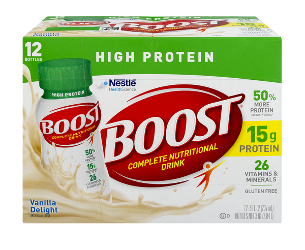 Boost High Protein Very Vanilla Complete Nutritional Drink 12Pk