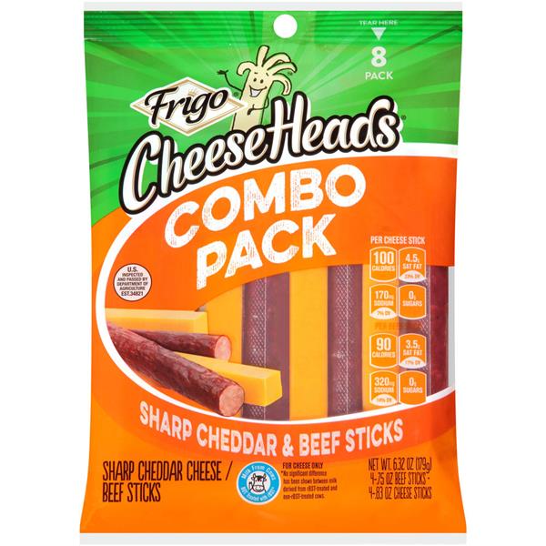 Frigo Cheese Heads Sharp Cheddar & Beef Sticks HyVee Aisles Online