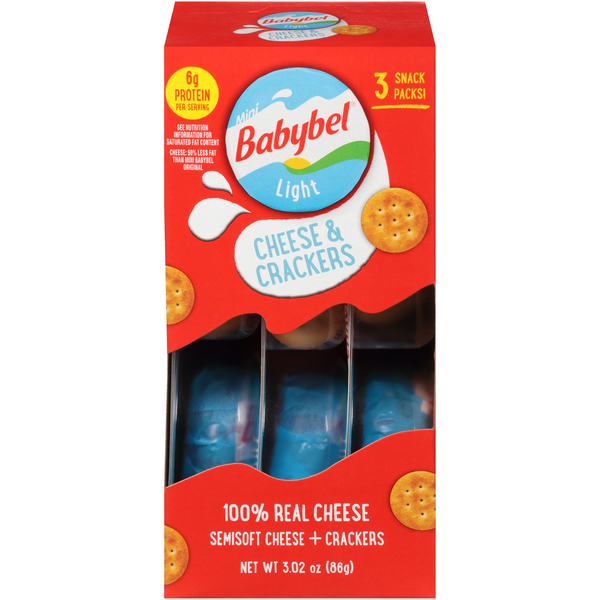 Babybel Light Cheese & Crackers Snack Packs 3Ct HyVee Aisles Online