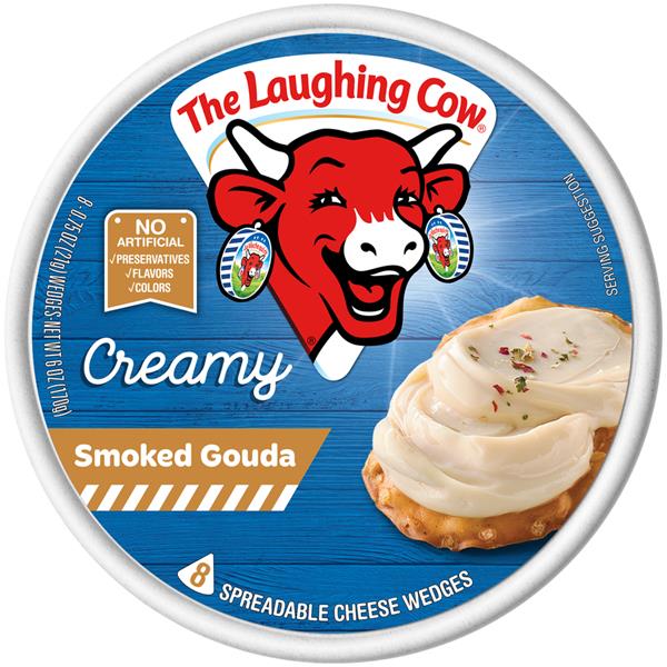 The Laughing Cow Creamy Smoked Gouda Spreadable Cheese Wedges 8Ct | Hy