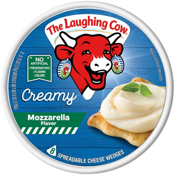 The Laughing Cow Creamy Mozzarella Spreadable Cheese Wedges