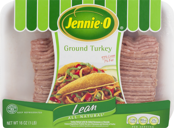 Jennie-O All-Natural 93% Lean Ground Turkey, 1 lb - Ralphs