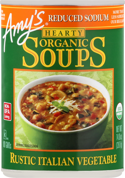 Amy's Organic Soup, Chunky Vegetable Soup, Reduced Sodium, Vegetable