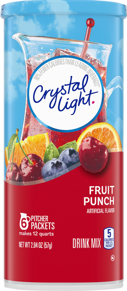 Crystal Light Fruit Punch Artificially Flavored Powdered Drink Mix, 6 ct  Pitcher Packets