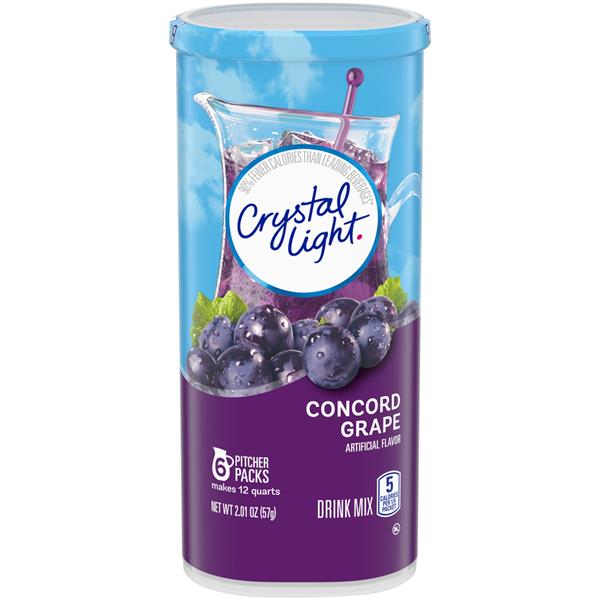 Crystal Light Concord Grape Drink Mix Pitcher Packs 6Ct HyVee Aisles
