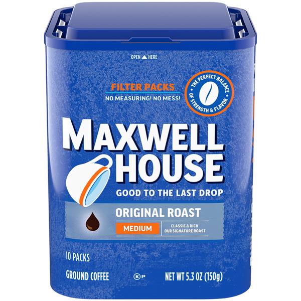 Maxwell House Original Roast Ground Coffee Filter Packs HyVee Aisles