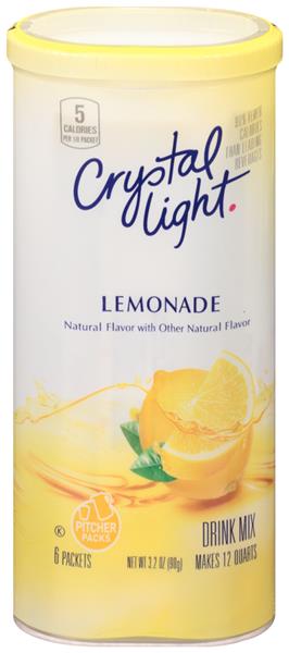 Crystal Light Lemonade Drink Mix Pitcher Packs 6Ct | Hy-Vee Aisles ...