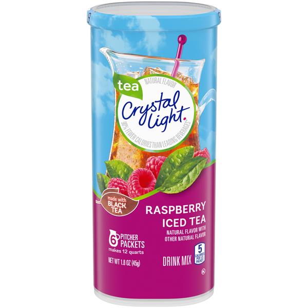 Crystal Light Raspberry Iced Tea Drink Mix Pitcher Packs 6Ct | Hy-Vee ...