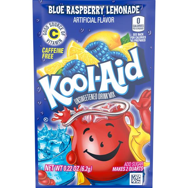 Kool Aid Blue Raspberry Lemonade Unsweetened Drink Mix Hy Vee Aisles Online Grocery Shopping 0222