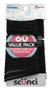 Scunci No Damage Black Elastics Value Pack