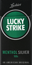 Lucky Strike Cigarettes, Menthol Silver, 100S