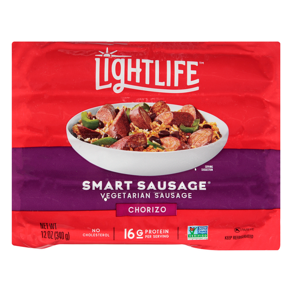 Lightlife Veggie Protein Chorizo Style 4 Ct Smart Sausages 12 Oz Pack