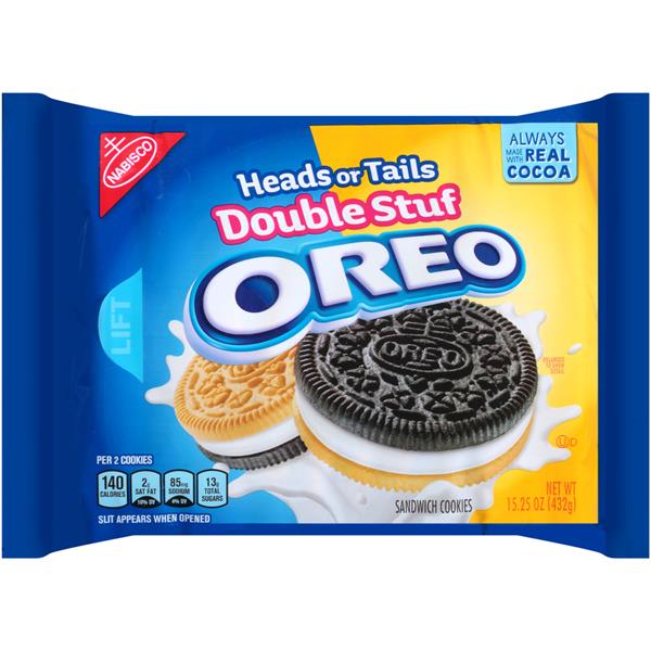 Nabisco Oreo Heads or Tails Double Stuf Sandwich Cookies | Hy-Vee ...