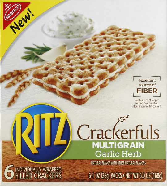 Nabisco Ritz Multigrain Garlic Herb Crackerfuls, 6-1oz. Packs | Hy-Vee ...