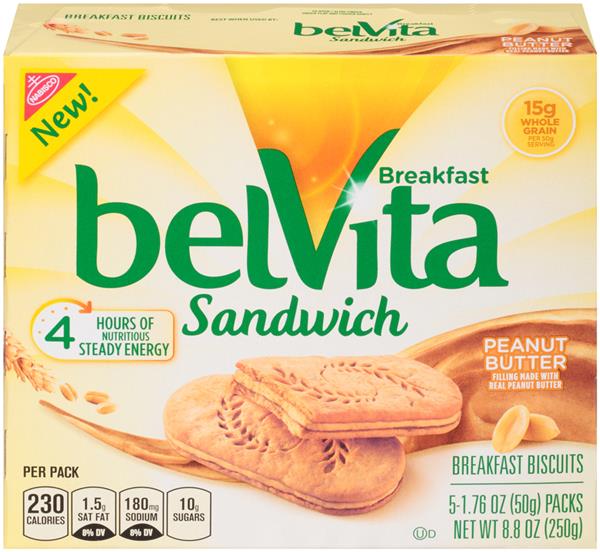 belVita Peanut Butter Breakfast Sandwich 5Pk HyVee Aisles Online Grocery Shopping
