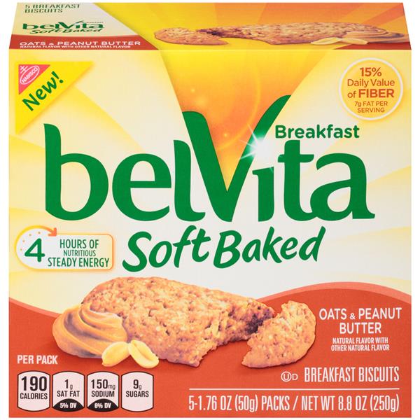 belVita Soft Baked Oats & Peanut Butter Breakfast Biscuits 51.76 oz