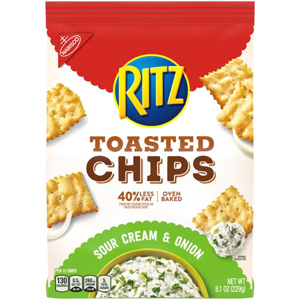 Nabisco Ritz Toasted Chips Sour Cream and Onion | Hy-Vee ...
